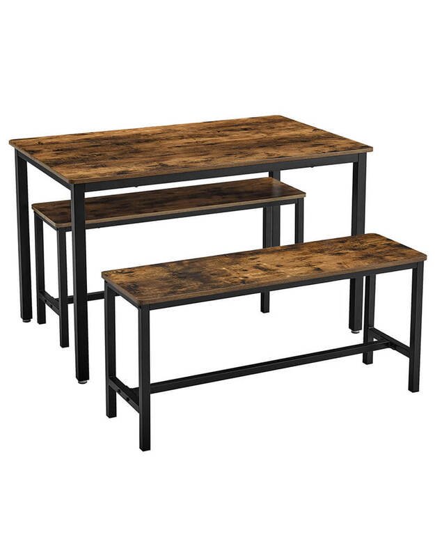 Valgomojo stalas su 2 suolais 2