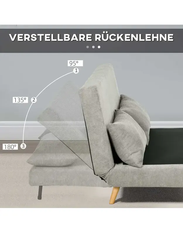 HOMCOM sofa lova 839-902V00GY 2
