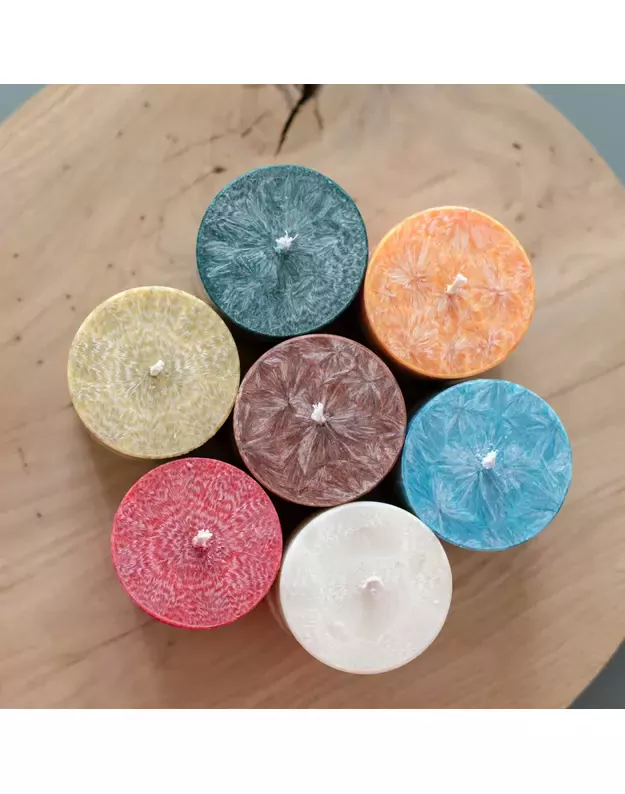 Ароматическая свеча из пальмового воска "Sėkmės žalia" 1