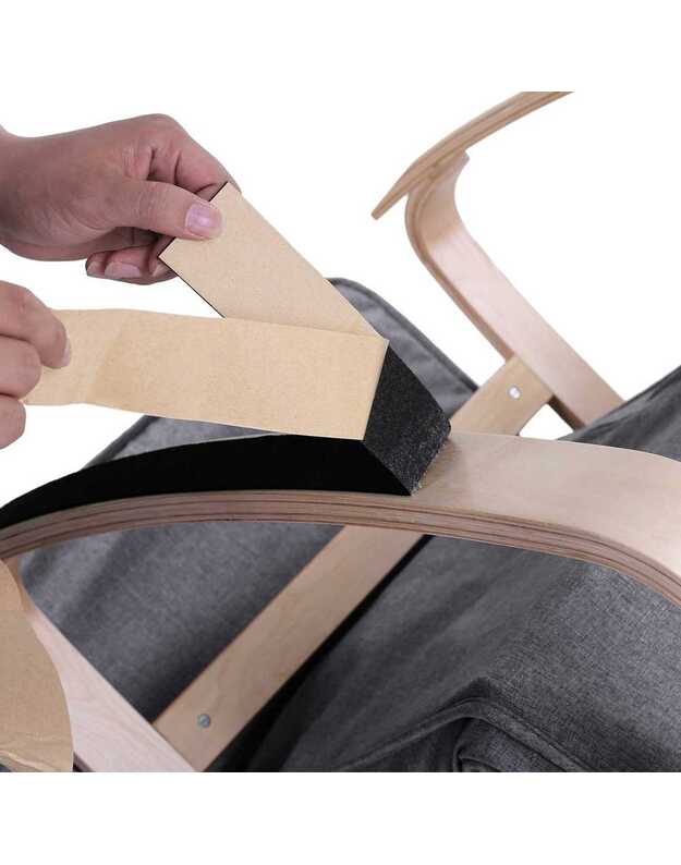 Songmics rocking chair with footrests, gray 2