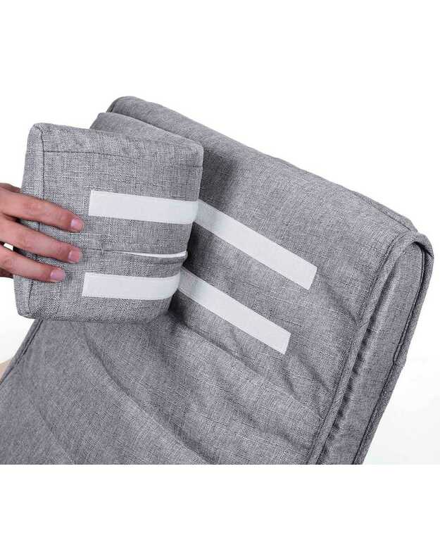 Songmics rocking chair with footrests, gray 4