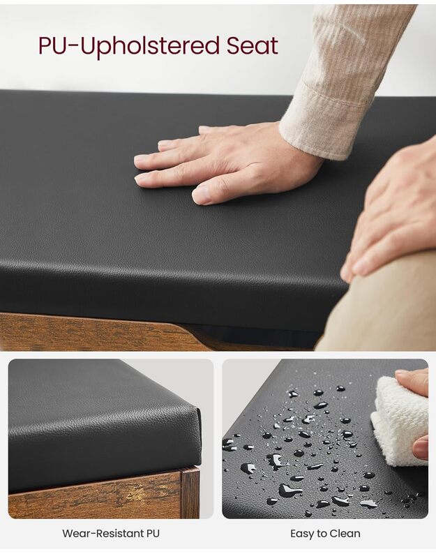 Batų spintelė LHS30BX, ruda/juoda 6