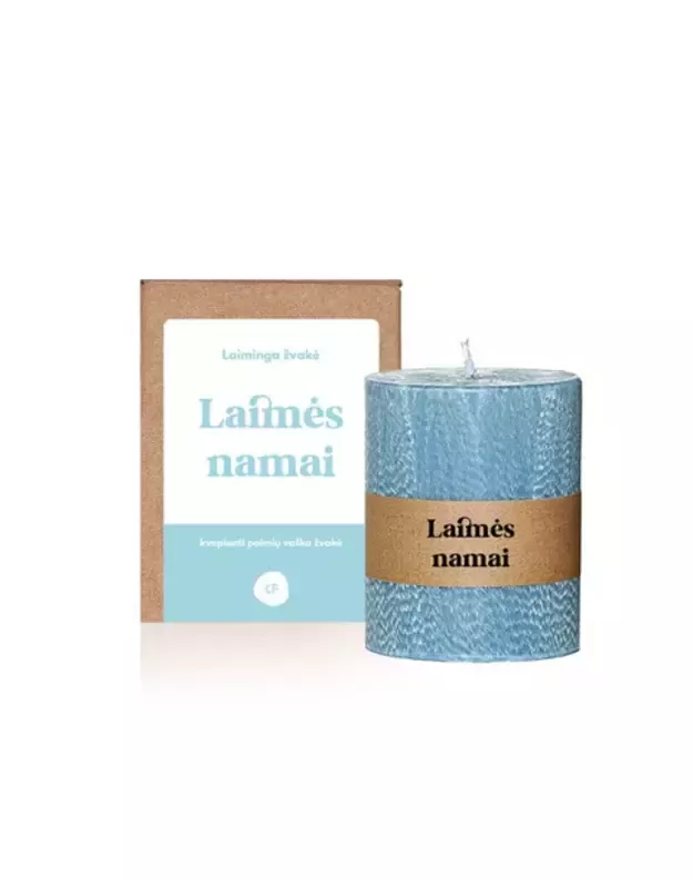 СВЕЧА ИЗ НАТУРАЛЬНОГО ВОСКА "ДОМ СЧАСТЬЯ"