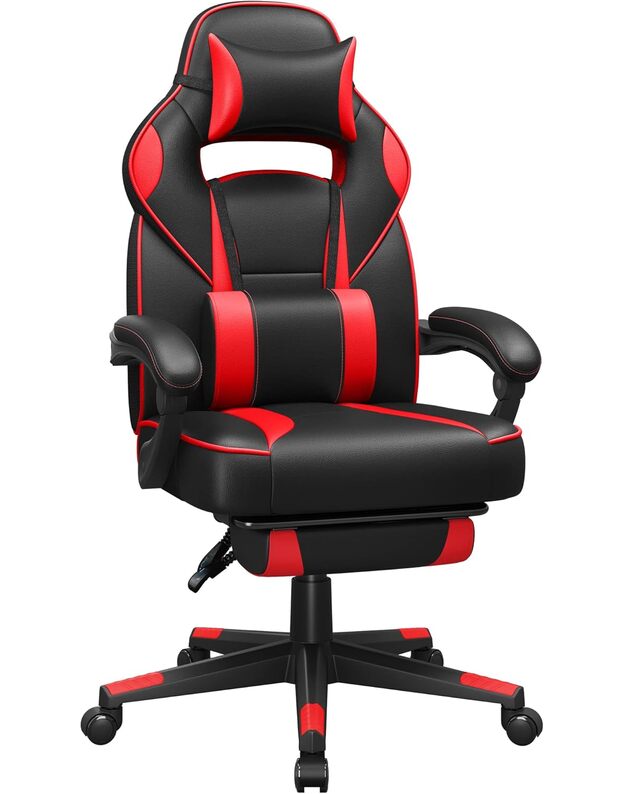Gaming chair with footrest SONGMICS OBG77BG