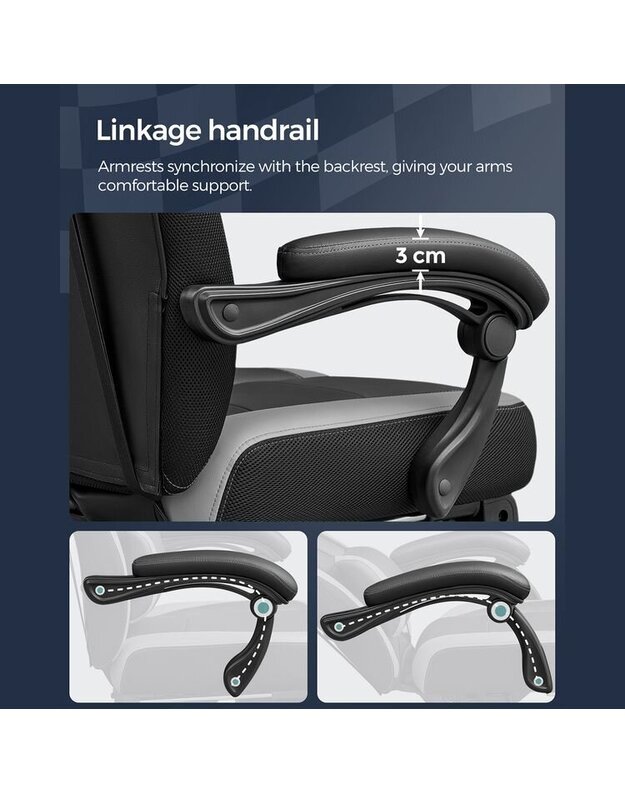 Gaming chair with footrest SONGMICS OBG77BG 5