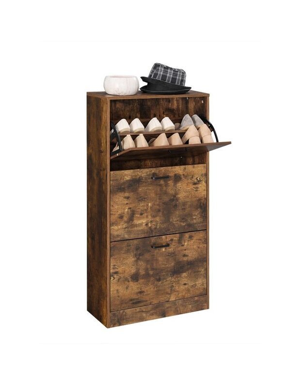 Batų spintelė su 3 atvartais VASAGLE LBC030X01, ruda 4