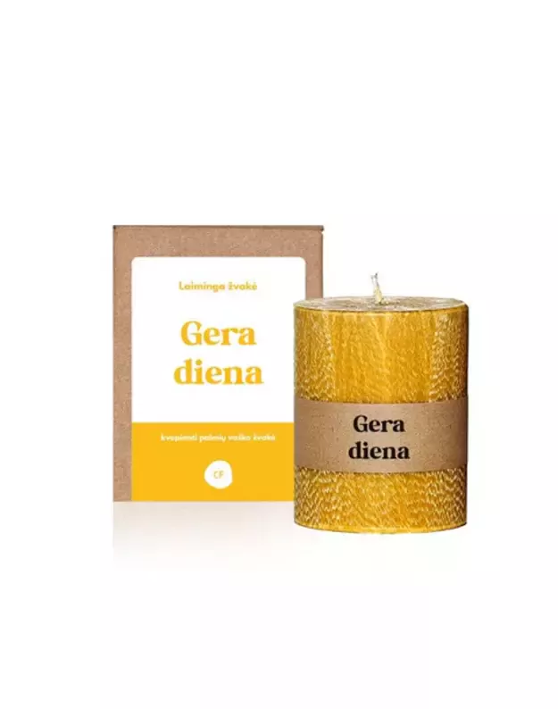 СВЕЧА ИЗ НАТУРАЛЬНОГО ВОСКА "ХОРОШИЙ ДЕНЬ"