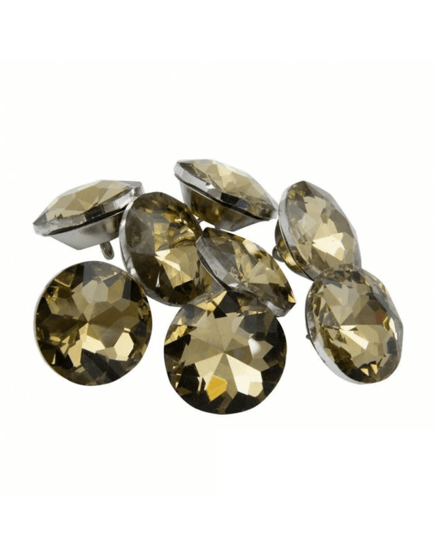 DEKORATYVINĖ SAGA SU KILPUTE "CRYSTAL" 25,0 mm 1 pakuotė 8vnt KK4504