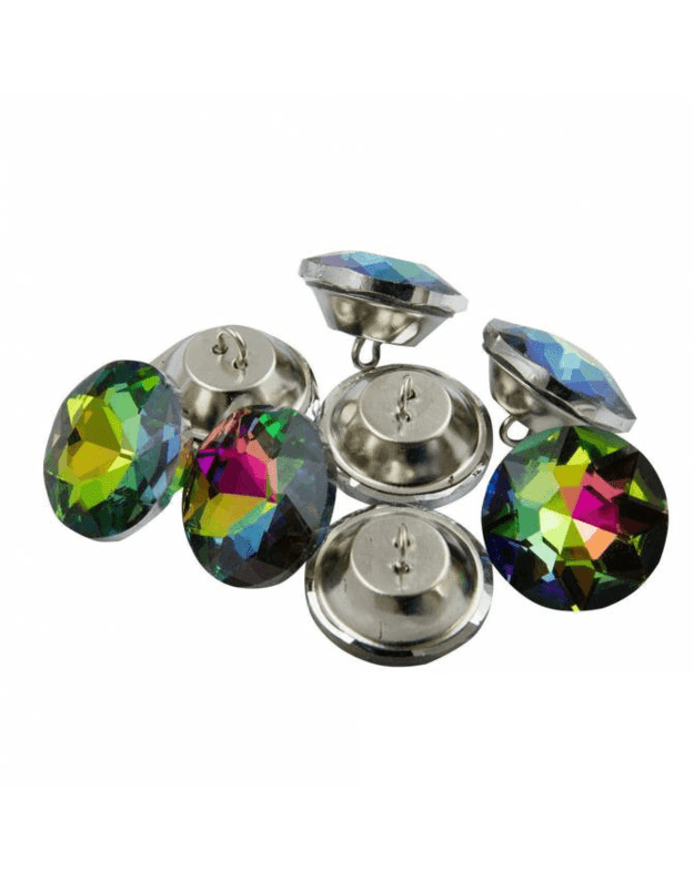 DEKORATYVINĖ SAGA SU KILPUTE "CRYSTAL" 25,0 mm 1 pakuotė 8vnt KK4506